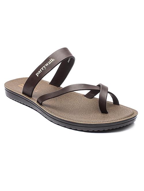 brown slip on slippers - 17234061 - Standard Image - 1
