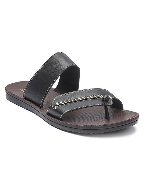 black slip on slippers - 17234065 - Standard Image - 1
