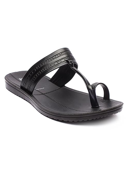 black slip on slippers - 17234066 - Standard Image - 1