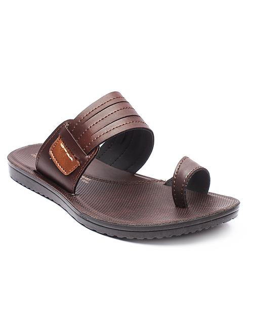 brown slip on slippers - 17234068 - Standard Image - 1
