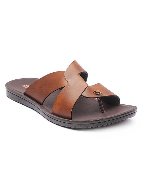 tan slip on slippers - 17234074 - Standard Image - 1