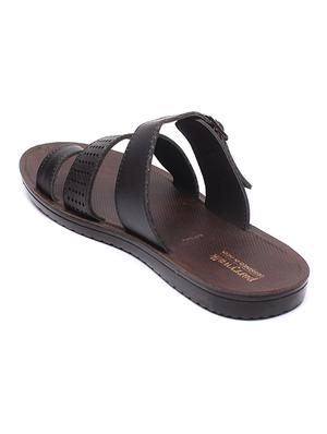 black slip on slippers - 17234078 - Standard Image - 3