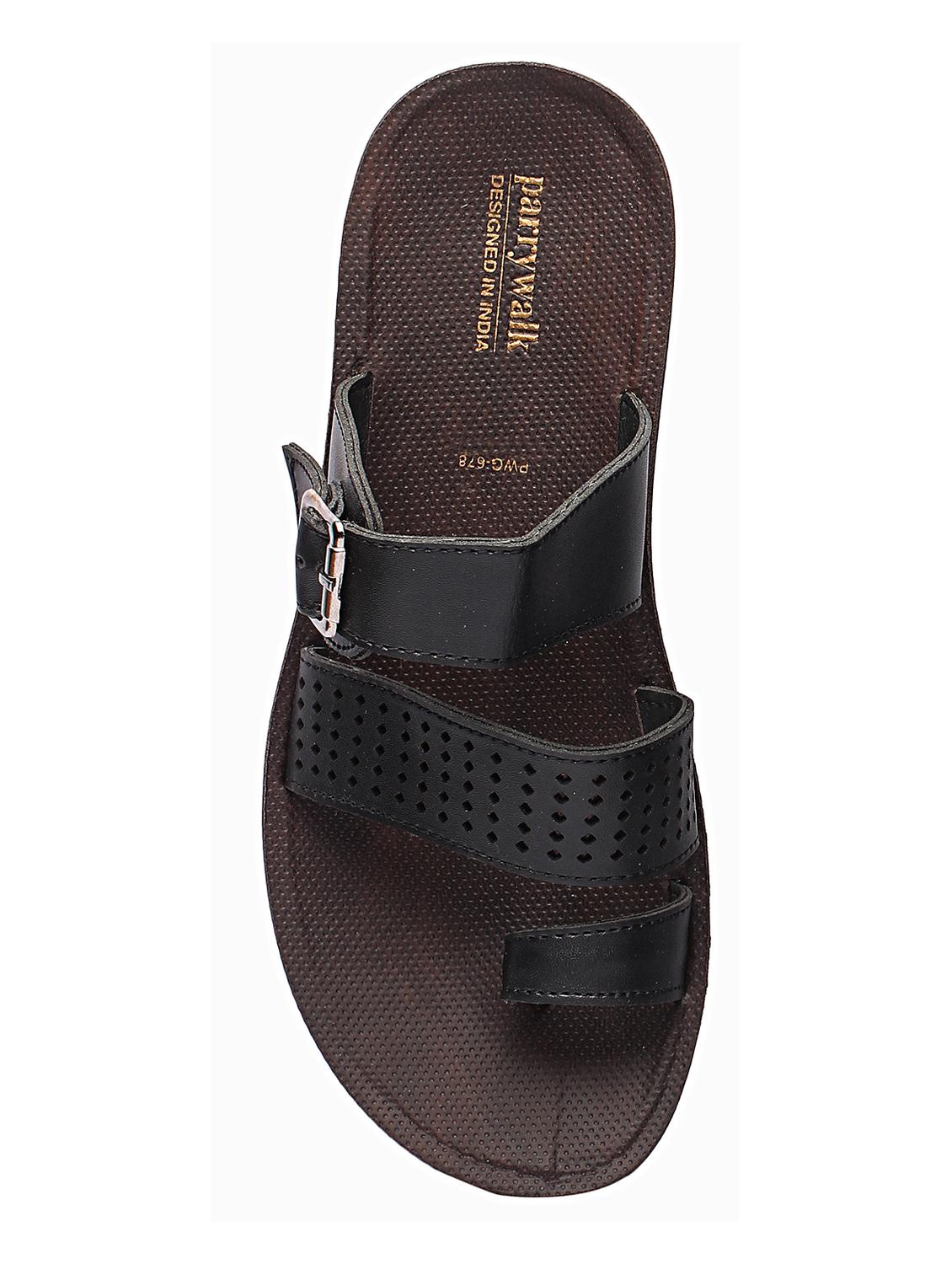 black slip on slippers - 17234078 - Zoom Image - 4