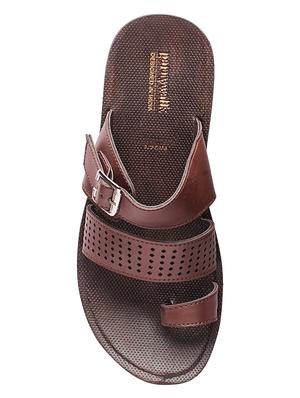 brown slip on slippers - 17234079 - Standard Image - 4