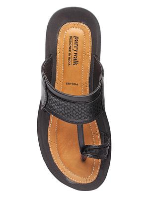 black slip on slippers - 17234083 - Standard Image - 4