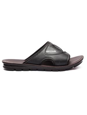 black slip on slippers - 17234099 - Standard Image - 2