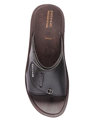 black slip on slippers - 17234099 - Standard Image - 4