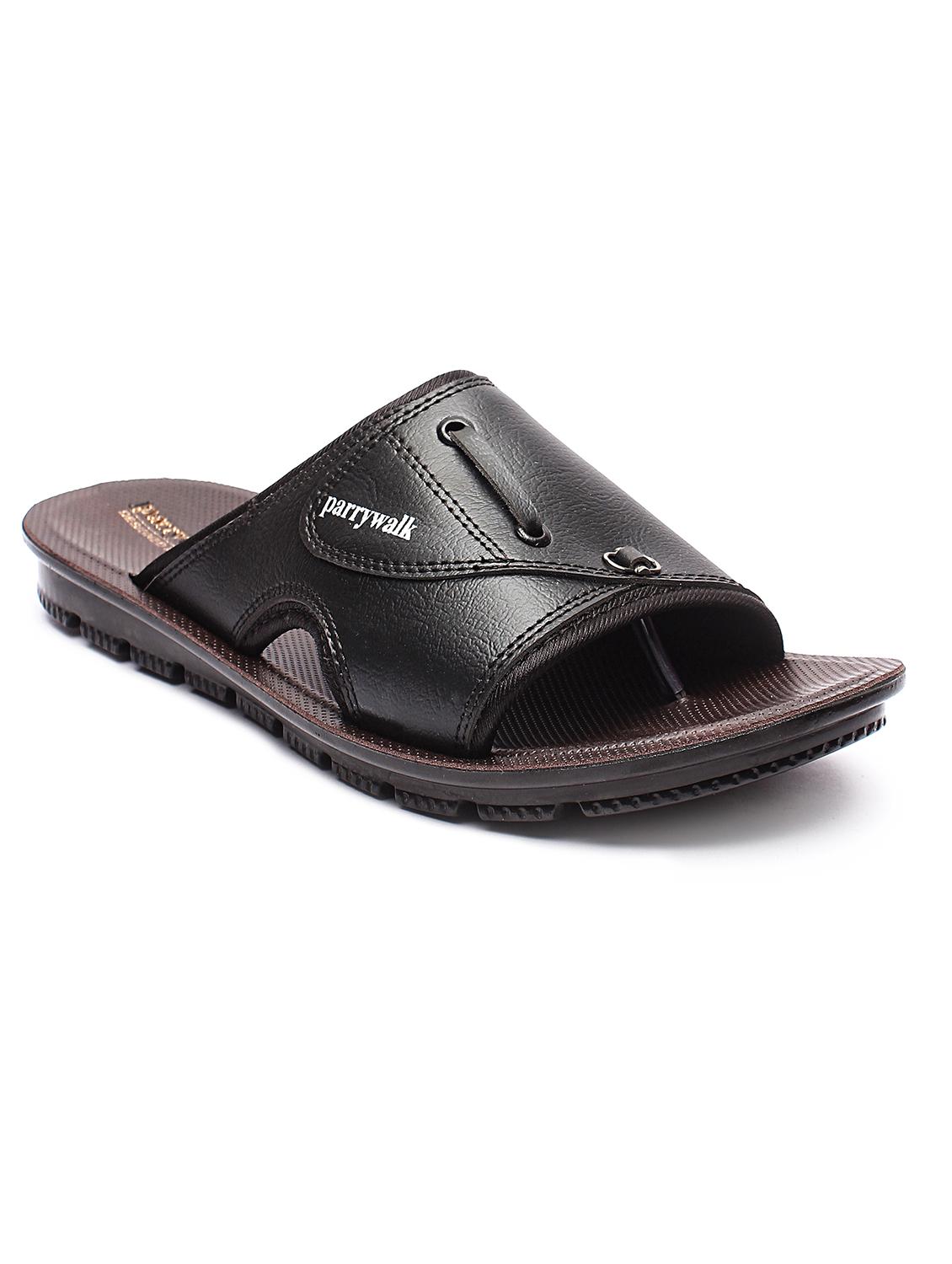 black slip on slippers - 17234099 - Zoom Image - 1