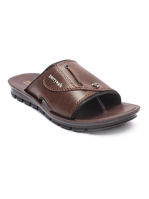 brown slip on slippers - 17234100 - Standard Image - 1