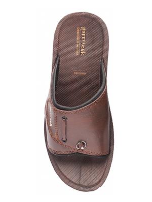 brown slip on slippers - 17234100 - Standard Image - 3
