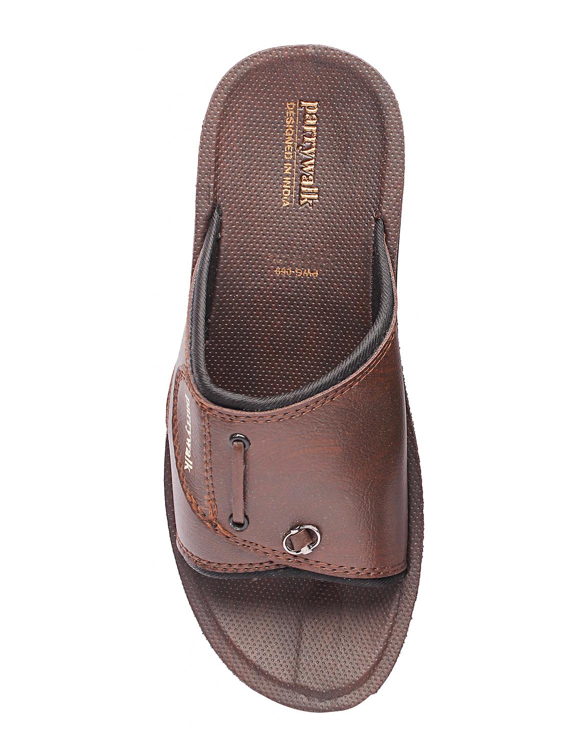 brown slip on slippers - 17234100 - Zoom Image - 3