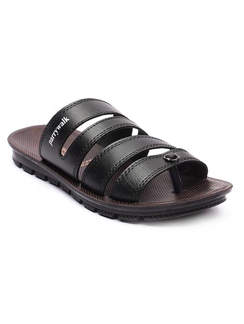 black slip on slippers - 17234101 - Standard Image - 1