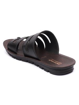 black slip on slippers - 17234101 - Standard Image - 3