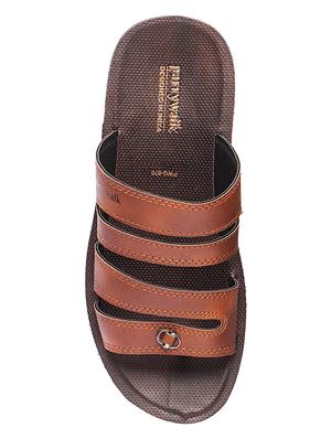 tan slip on slippers - 17234106 - Standard Image - 4