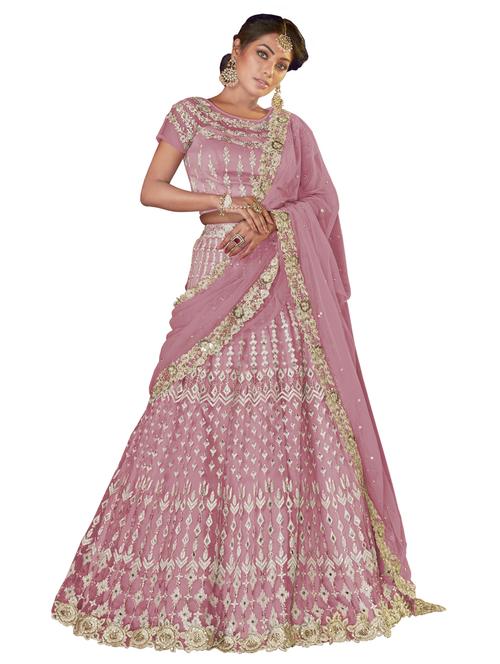 sequined saree lehenga - 17234131 - Standard Image - 1