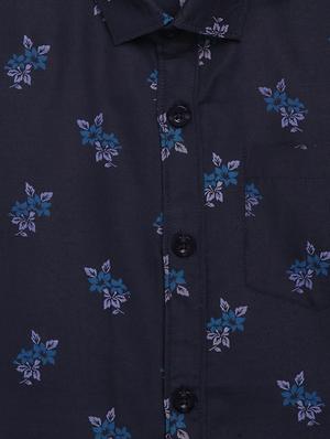 navy blue cotton shirt - 17234246 - Standard Image - 3