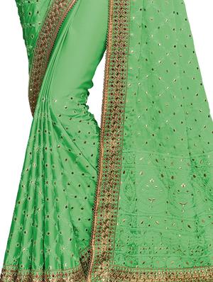floral embroidered saree with blouse - 17234270 - Standard Image - 2