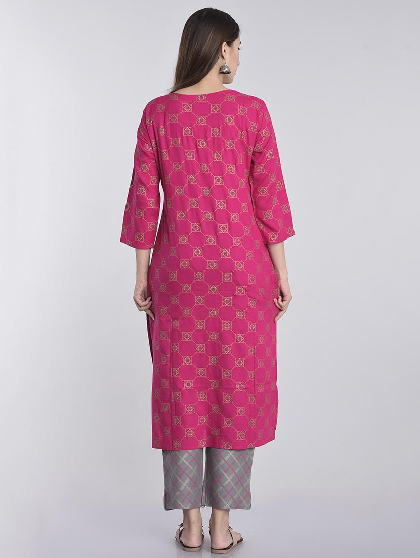 printed kurta palazzo set - 17234345 - Zoom Image - 3