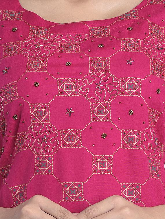 printed kurta palazzo set - 17234345 - Zoom Image - 4
