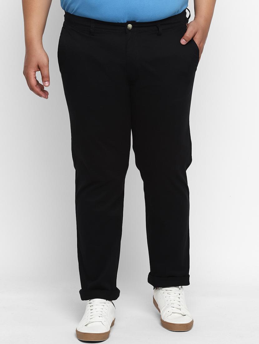 plus size black solid chinos - 17234415 - Zoom Image - 1