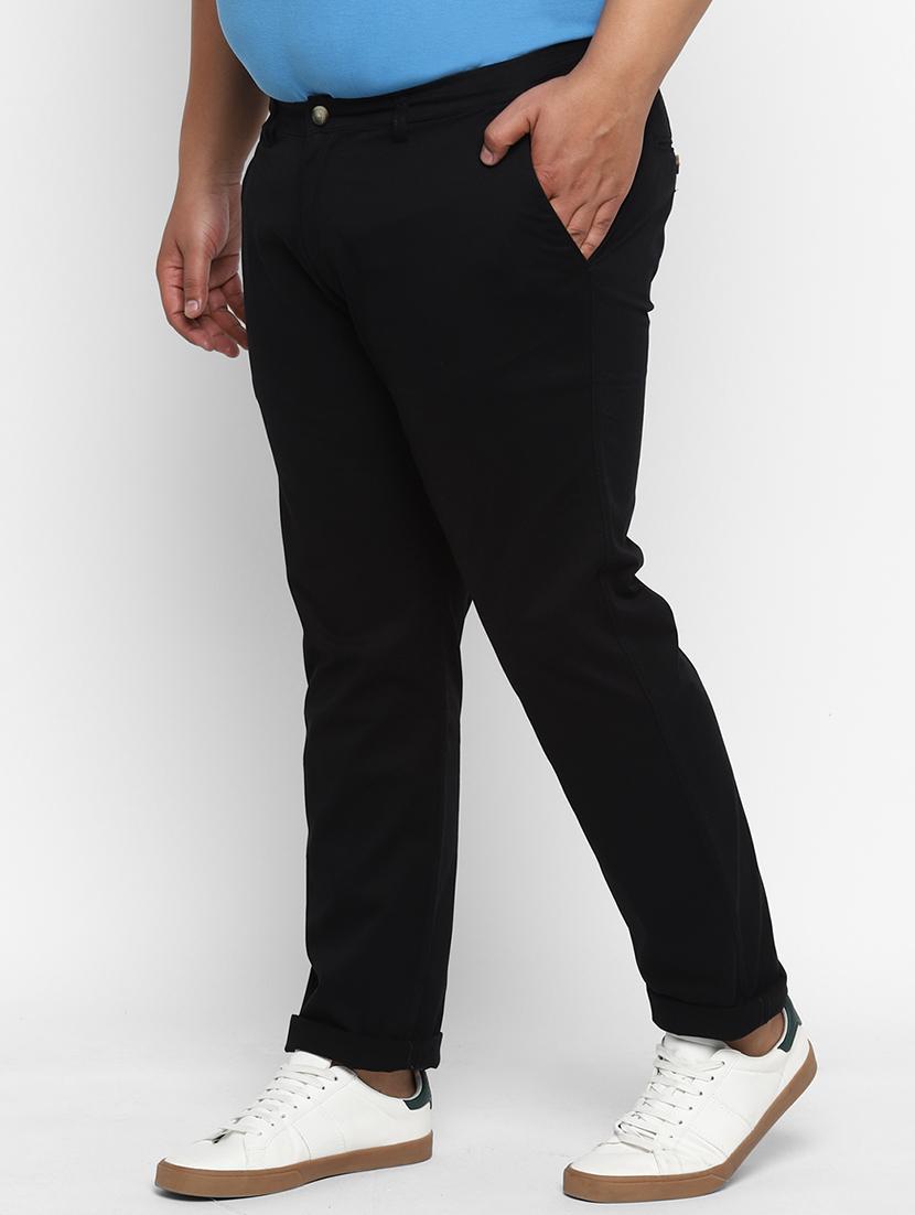 plus size black solid chinos - 17234415 - Zoom Image - 2