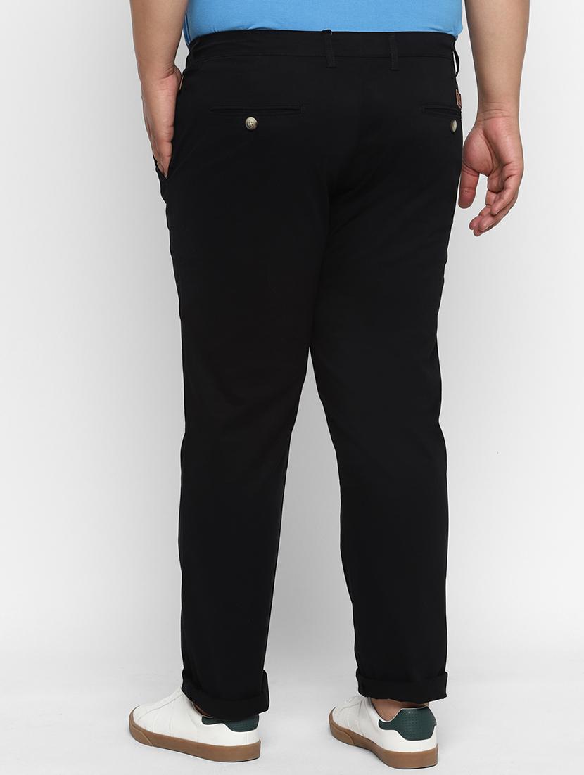 plus size black solid chinos - 17234415 - Zoom Image - 3