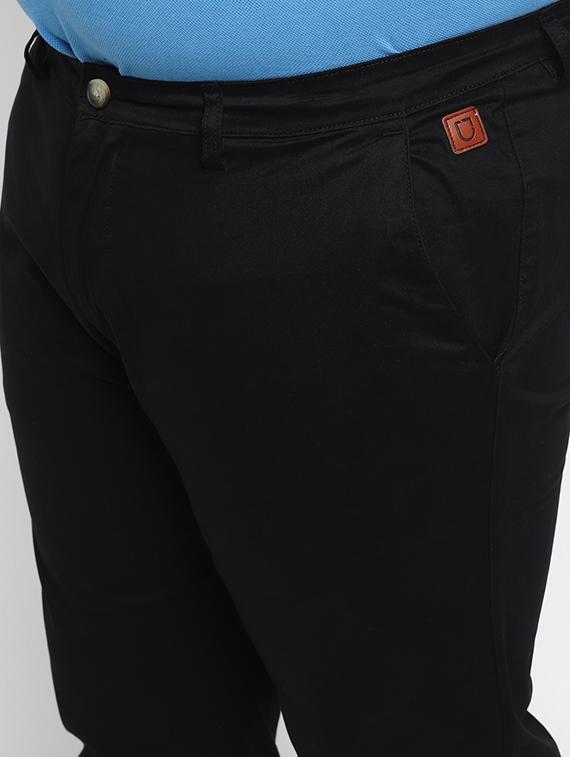 plus size black solid chinos - 17234415 - Zoom Image - 5
