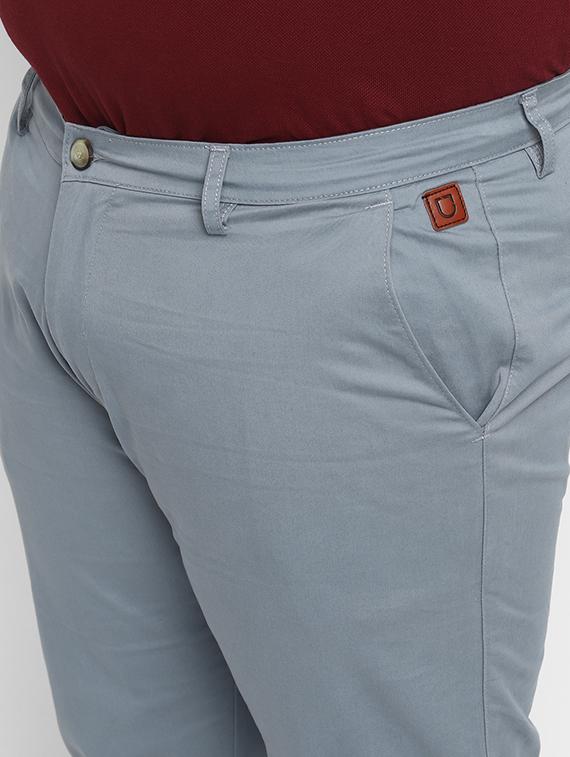 plus size grey solid chinos - 17234419 - Zoom Image - 5