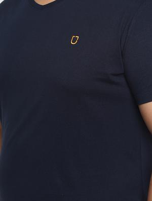 plus size navy blue solid t-shirt - 17234450 - Standard Image - 5