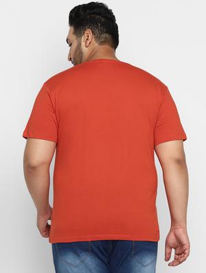 plus size rust solid t-shirt - 17234455 - Standard Image - 3