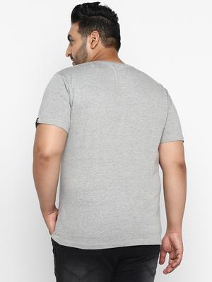 plus size grey solid t-shirt - 17234459 - Standard Image - 3