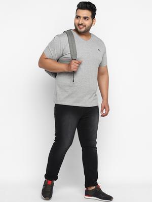 plus size grey solid t-shirt - 17234459 - Standard Image - 4