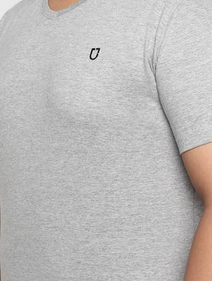 plus size grey solid t-shirt - 17234459 - Standard Image - 5