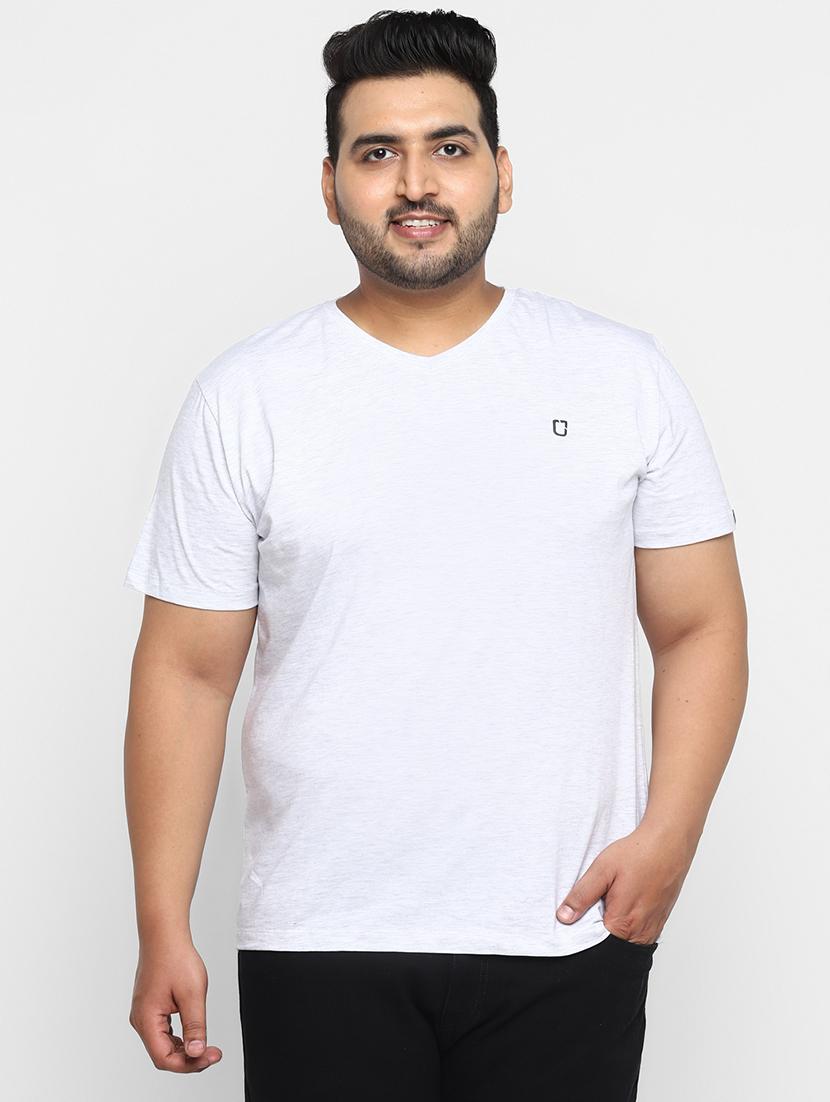 plus size white solid t-shirt - 17234460 - Zoom Image - 1