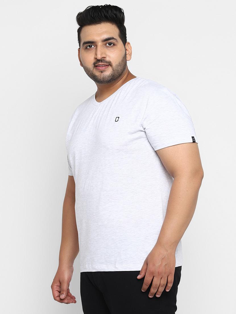 plus size white solid t-shirt - 17234460 - Zoom Image - 2