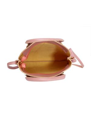 pink leatherette (pu) regular sling bag - 17234470 - Standard Image - 3