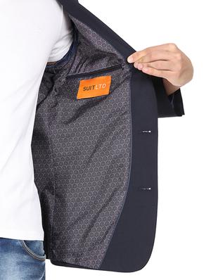 navy blue solid single breasted casual blazer - 17234620 - Standard Image - 6