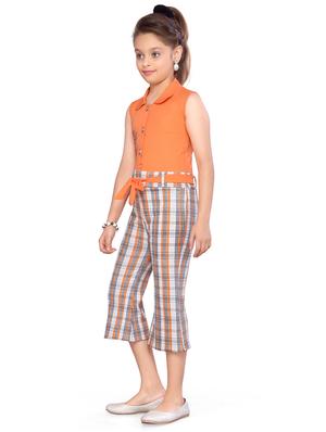 orange cotton full length jumpsuit twin sets & jump suit - 17234678 - Standard Image - 2