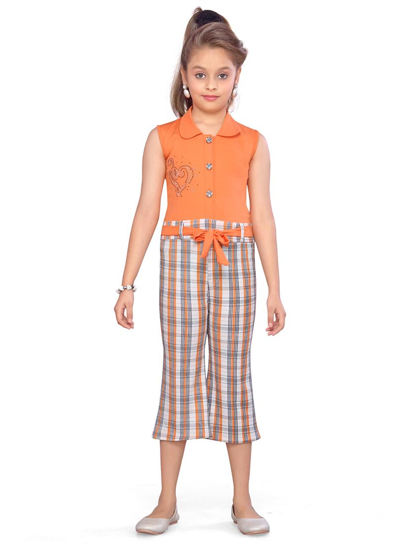 orange cotton full length jumpsuit twin sets & jump suit - 17234678 - Zoom Image - 1