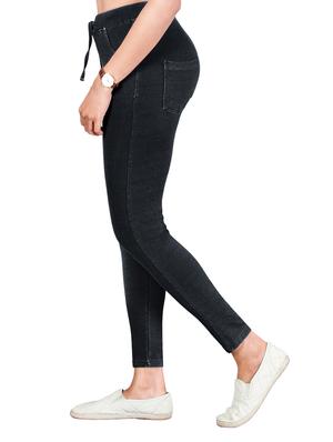 black cotton blend jeggings - 17234751 - Standard Image - 2