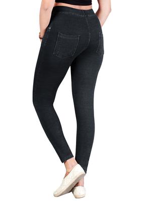 black cotton blend jeggings - 17234751 - Standard Image - 3