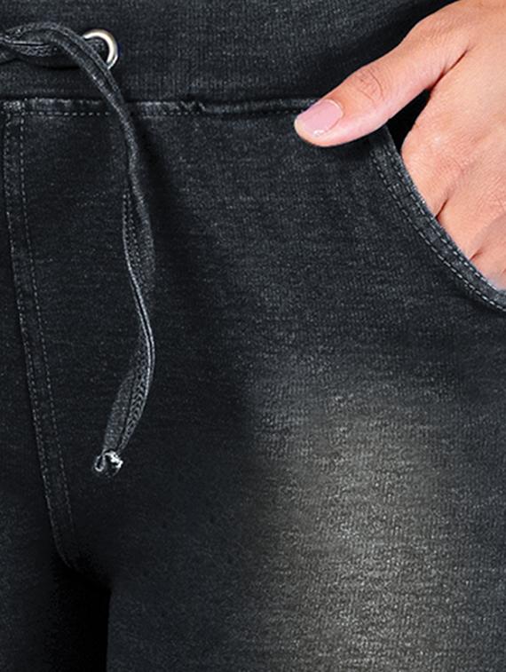 black cotton blend jeggings - 17234751 - Zoom Image - 4