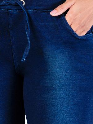 navy blue cotton blend jeggings - 17234752 - Standard Image - 4