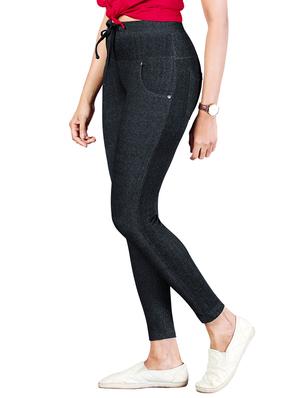 black cotton blend jeggings - 17234753 - Standard Image - 2