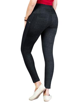 black cotton blend jeggings - 17234753 - Standard Image - 3