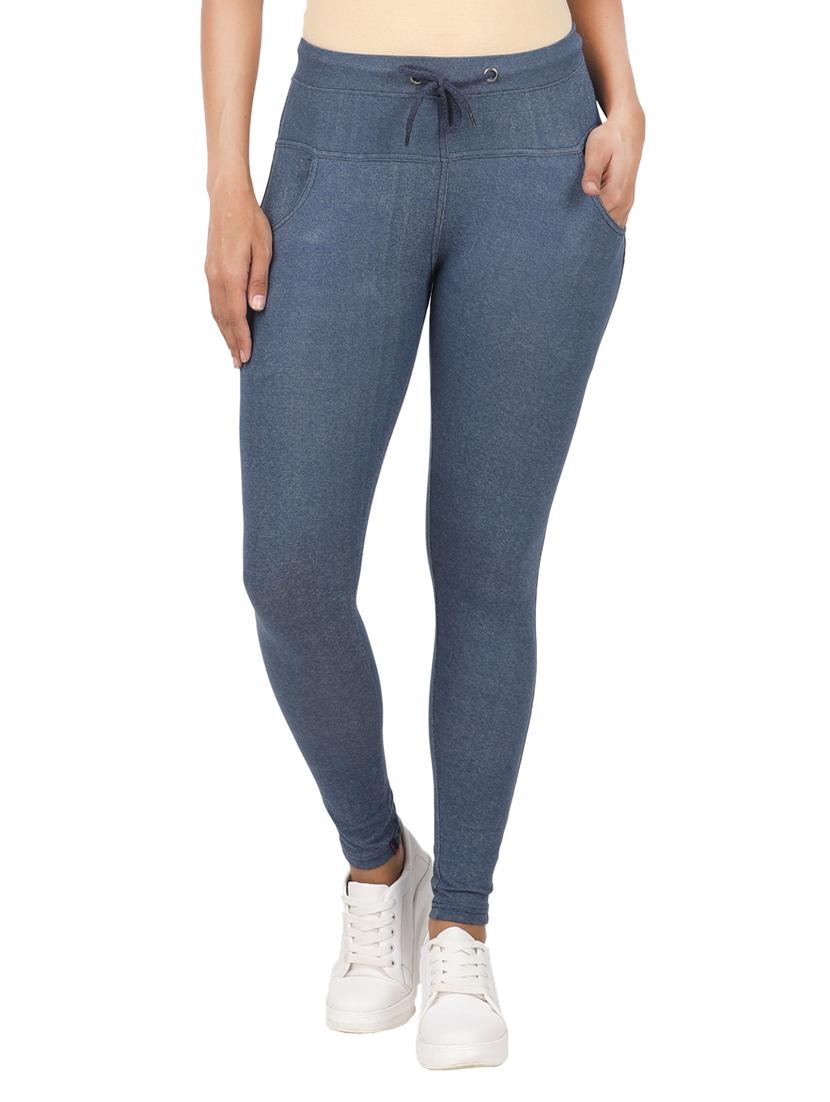 light blue cotton blend jeggings - 17234755 - Zoom Image - 1
