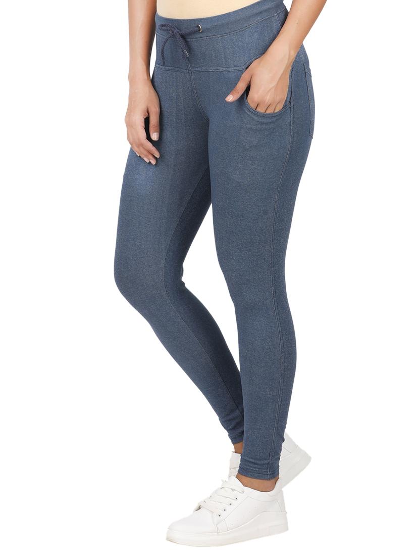 light blue cotton blend jeggings - 17234755 - Zoom Image - 2