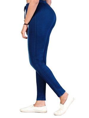 navy blue cotton blend jeggings - 17234756 - Standard Image - 2