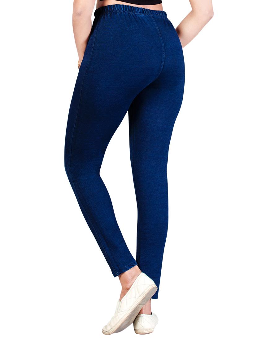 navy blue cotton blend jeggings - 17234756 - Zoom Image - 3