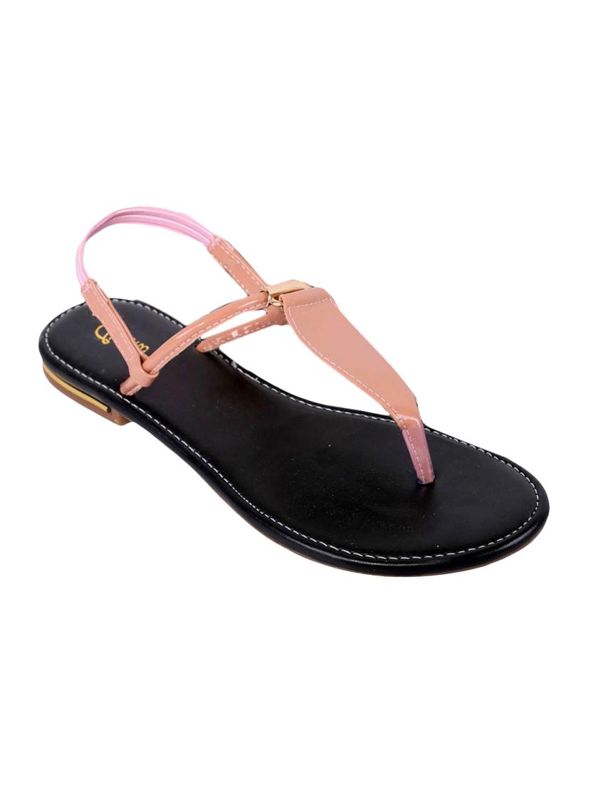 pink t-strap sandals - 17234933 - Zoom Image - 1